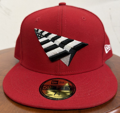 Paper Planes New Era 9FIFTY Fitted Hat Red The Roc Nation Jay-Z  Size 7 3/8