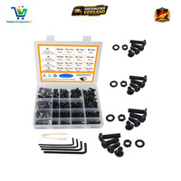 Schrauben Set M2 M3 M4 M5 1180 StüCk Schwarz Rundkopf Mut