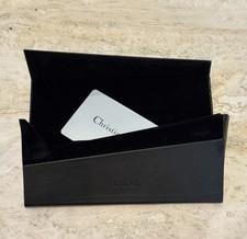 Christian Dior Case Black Leather Magnetic Foldable Sunglasses Eyeglasses  Card