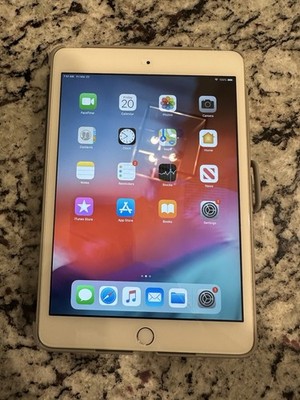 Apple iPad Mini Tablet White 7.9'' Wi-Fi iOS Silver Series Portable Touchscreen