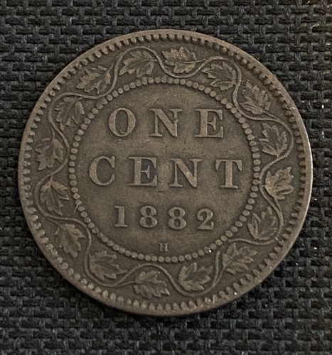 1882 H Canada Large One Cent Queen Victoria Heaton Mint Historic World Coin - Imagen 11 de 11