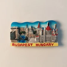 Hungary Budapest Chain Bridge Parliament House Souvenir 3D Resin Fridge Magnet