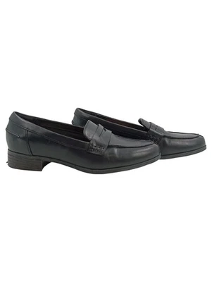 Clarks Chaussons Femme Noir Cuir Penny Loafer Business (EU 37) - Photo 1/3