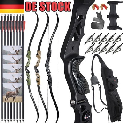 62 Zoll ILF Takedown Recurvebogen Set Sportbogen Bogenschießen Jagdbogen 25-60lb