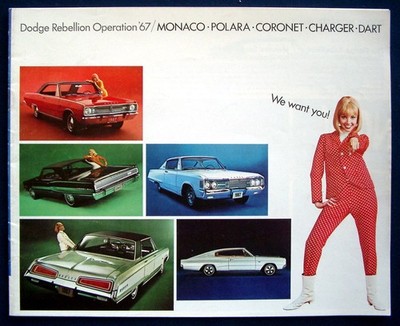Prospekt brochure 1967 Dodge Monaco Polara Coronet Charger Dart  (USA)