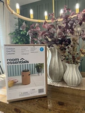 1lb Round Column Fire Pit Terracotta - Room Essentials