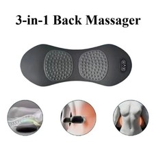 3 In 1 Electric Lumbar Support Pillow Smooth Spine Triple Fusion Back Massager