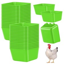 Maxdot 20 Pcs 16oz Cage Cups Chicken Feeder Waterer Hanging Birds Poultry Bunny