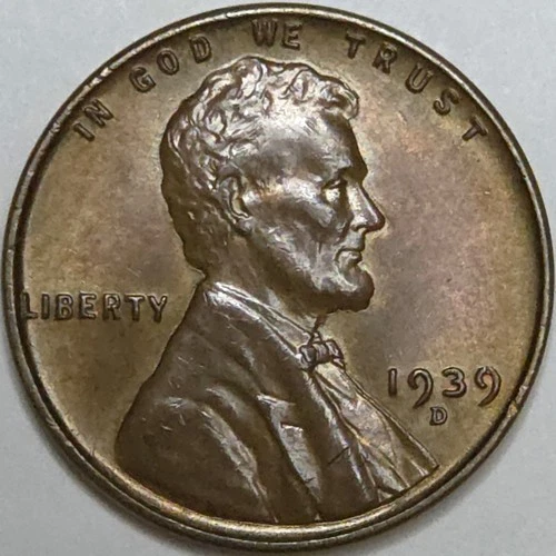 1939-D Lincoln Wheat Cent - AU (Lot#6)