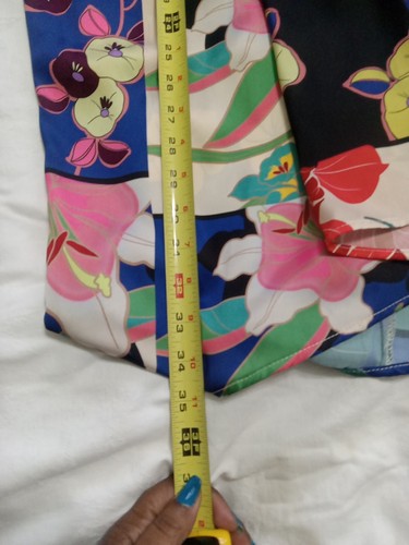 Zara Satin Effect Colorful Floral High Waist Faux Wrap Skirt Spring Summer Sz M - Picture 6 of 6
