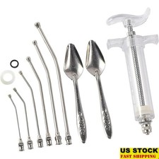 Parrot Feeding Syringe 20ml W/ Gavage Tubes  Stainless Steel Spoon Set New