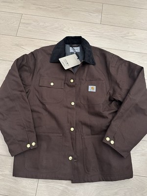 New Carhartt WIP Michigan Chore Coat (Winter)Tobacco / Black (rigid) Mens L