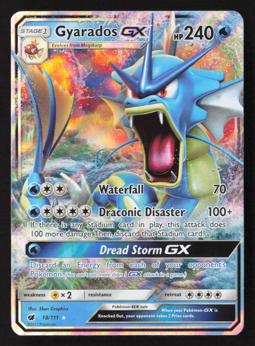Gyarados GX Ultra Rare Holofoil SM04 18/111 NM Pokemon TCG