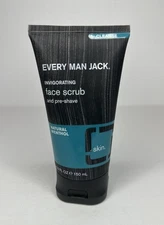 Every Man Jack Invigorating Face Scrub and Pre-Shave Natural Menthol 5 FL OZ