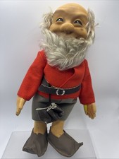 Vintage German Steiff Pucki Dwarf Doll Gnome Toy Rubber Head Felt 11" 8730-03