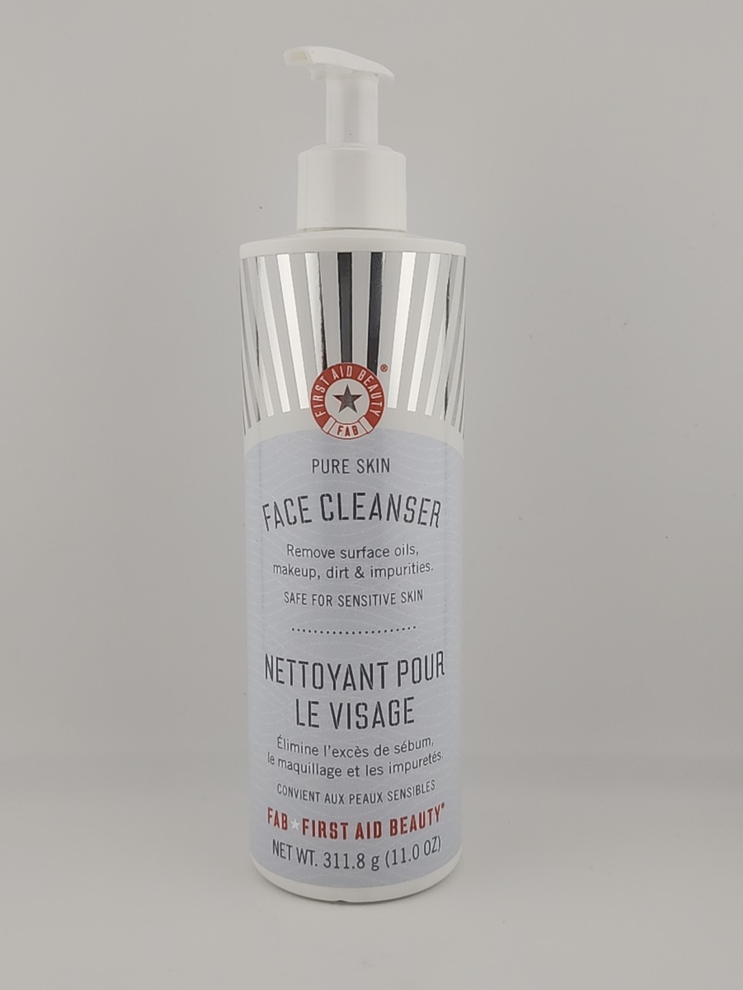 FIRST AID BEAUTY Pure Skin Face Cleanser 11 oz / 311.8 g Jumbo Size