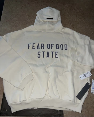 Felpa con cappuccio Essentials Fear Of God State Fleece Shell Colorway taglia small 25 3 4 x 26