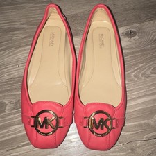 Michael Kors Fulton Moc Flats in Carmine Pink...