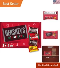 Miniatures Assorted Chocolate, Christmas Candy Bag, 17.1 oz