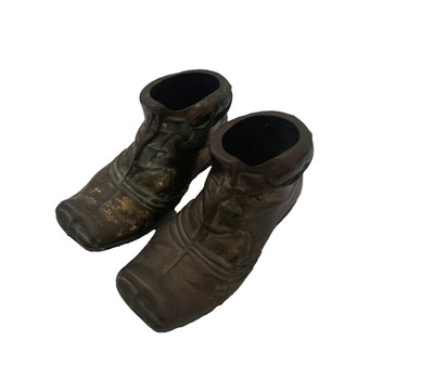 Brass Boots Heavy Solid England Vintage 3''x1'' Made in UK Decorative