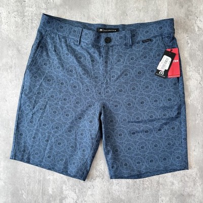 TravisMathew Beyond The Limits Golf Shorts Mens 34 Geometric Stretch A40188 NWT