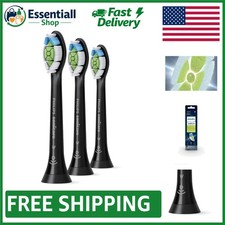 W DiamondClean Black Replacement Toothbrush Heads, 3 Pack for Radiant Smiles