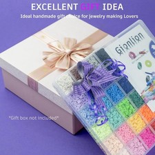 Gionlion 6000 Clay Beads Bracelet Kit - 24 Color Jewelry Making Set Girls Gift