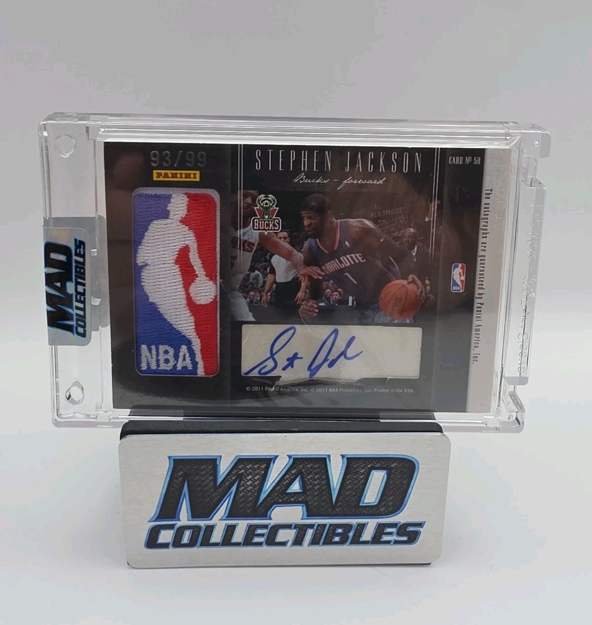 2011 Black Box Glen Rice Stephen Passing The Torch Dual Logoman Patch Auto /99 view 2