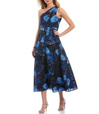 AIDAN MATTOX One Shoulder Draped Gown size 4 
