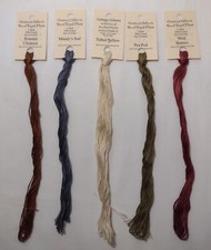 Hand Dyed Embroidery Floss Crescent Colors Lot Of 5 Skeins 5yds Each 100 Cotton