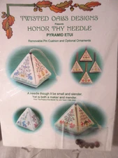 Twisted Oaks HONOR THY NEEDLE PYRAMID ETUI Counted Cross Stitch KIT