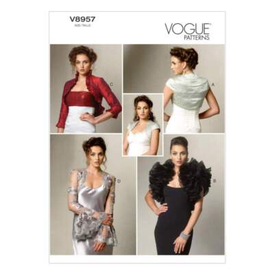Schnittmuster Vogue 8957 Bolero mit Ärmelvolant Gr. 32-48