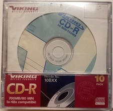 Viking CD-R Blank Discs 10 Pack SEALED 700MB 80 Minutes 48X Speed