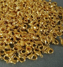 Gold Small Lobster Claw Clasps, Jewelry Clasps,Fastener for Necklaces Bracelets