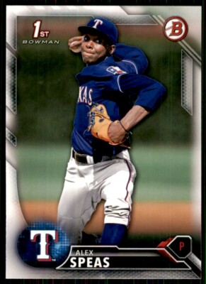 2016 Bowman Draft Picks & Prospects Alex Speas Texas Rangers #BD-45