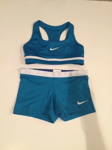 nike pro shorts and sports bra
