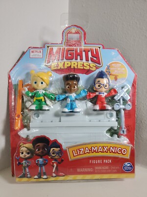 MIGHTY EXPRESS Figures LIZA MAX NICO Netflix 3 FIGURE PACK Brand New & Sealed