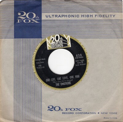 The Emotions    A Story Untold / One Life One Love 1963 20th Century R&B Soul VG