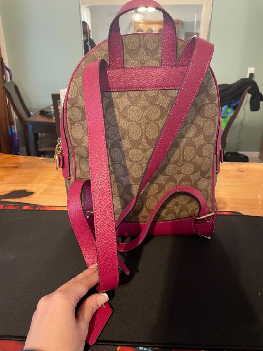 バッグ COACH Nubuck Salmon Pink Backpack Rare Rare COACH Nubuck Leather Backpack Bag Pack Pink 4938 | eBay
