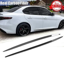 Carbon Fiber Side Skirt for Alfa Romeo Giulia Sedan Rocker Panels Extension Lips
