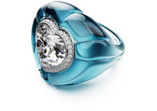 Swarovski 5709964 Anello cocktail Dulcis Taglio Heart Pavé Cuore blu taglia 50
