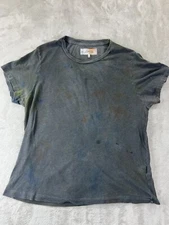 The Great Women's Crew Neck Short Sleeve T-Shirt Gray Size 2 USA Made *READ