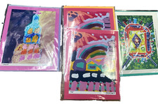 Kids Art 1990s  Stationary Cards Picture Blank  4 Cards Bad Dog Arts