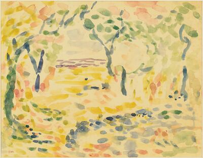 Henri Matisse Étude Pour 'Le Bonheur De Vivre 1905 landscape 17'' x 22'' Art Print