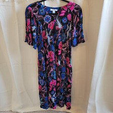 Go Softly Patio Dress Oversized Small Crepe Floral Coverup Maxi Mumu 16264x