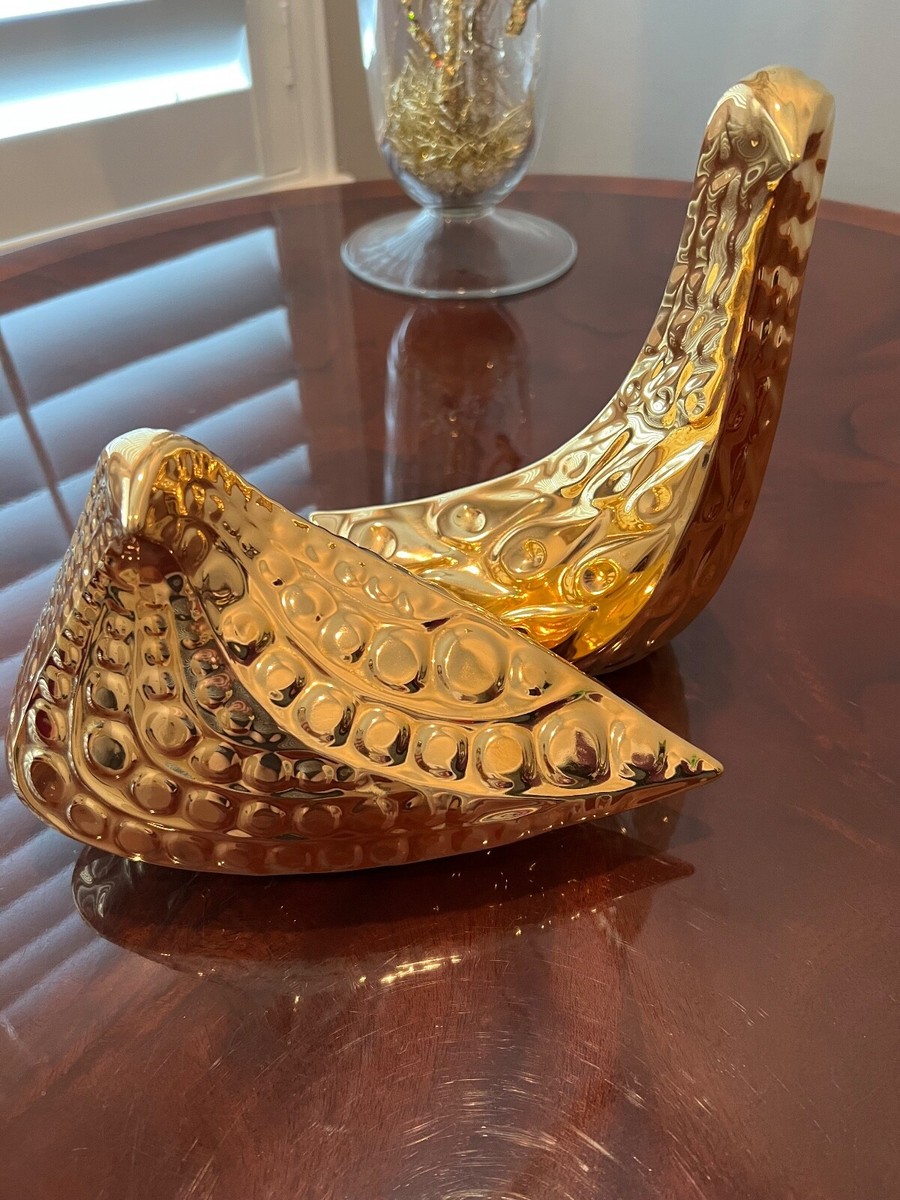 N.Y.発【新品】JONATHAN ADLER★16kGOLDトレイ[タイガー] Tiger Valet Tray in Porcelain | Jonathan Adler