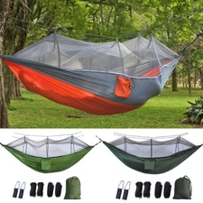 660lbs Portable Double Person Camping Hammock Tent with Mosquito Net Hanging Bed