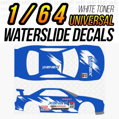 1/64 Scale XANAVI DRIFT Custom Universal WaterSlide Decal for Hot
