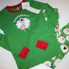 Gymboree Holiday Sleepwear Ba-La-La Sheep Kids Two Piece Gymmies PJ size 12 NWT