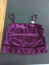 Vintage Victoria  s Secret Purple Satin See Through Camisole XS K38
